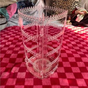 Clear Acrylic Rotating Earring Jewelry Organizer